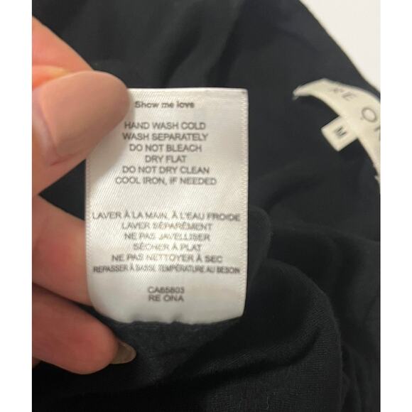 Re Ona Signature Short Sleeves T-Shirt in Black Women's M Slightly Cropped - Picture 6 of 7